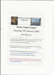 Burns Night Supper Saturday 24th January 2026